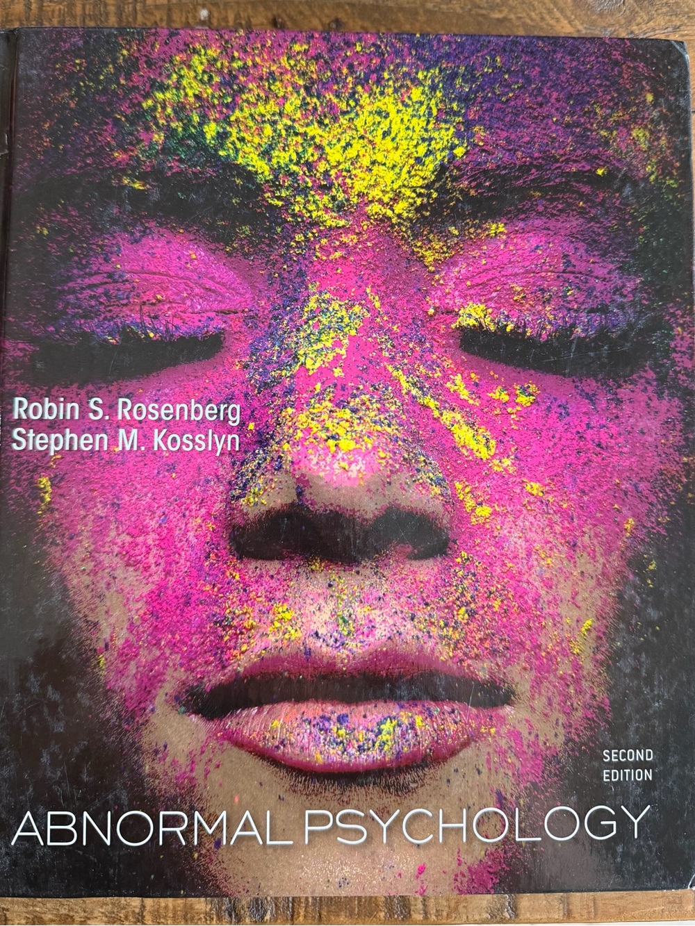Abnormal Psychology Textbook — Pink & Yellow Face Cover hardcover